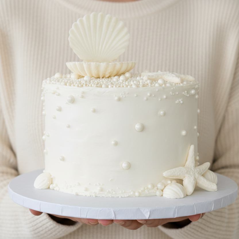 SeaShell Baby Shower Cake